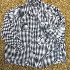 Panhandle Slim Plaid Button Down Rodeo Shirt 3xl xxxl Womens Fits like 3x snaps